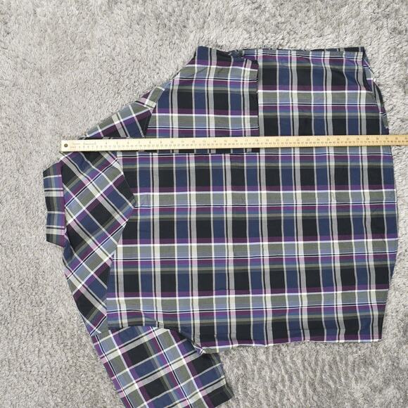 Coevals Club Men's 2X Button Shirt Short Sleeve Plaid Multicolor Plaid - Picture 3 of 8